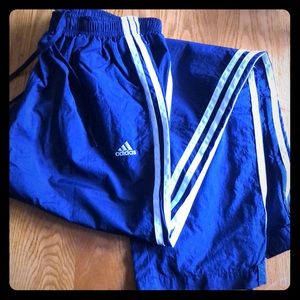 Adidas nylon track pant with zippers
